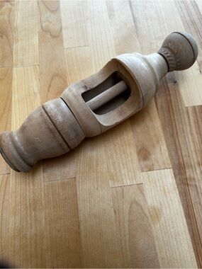 Vintage French wooden wine bottle corker for the wine enthusiast or off grid.